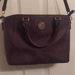 Anne Klein port wine colored handbag. (S)